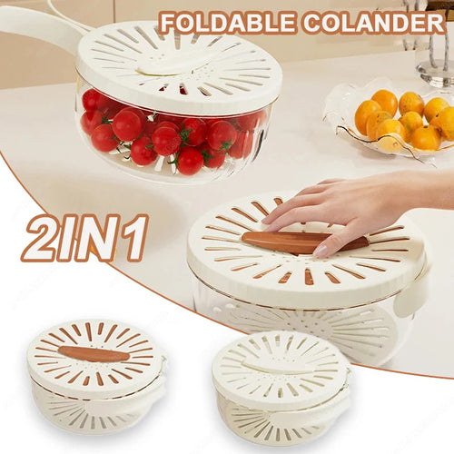 Fruit Rinse & Storage Basket with Lid